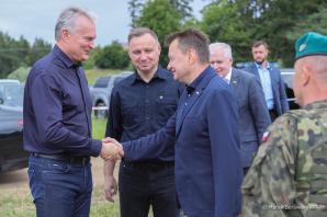 [VIDEO] Wizyta Prezydentów Polski i Litwy na przesmyku suwalskim