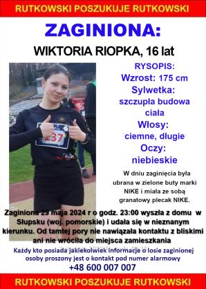 [VIDEO] BIURO RUTKOWSKI: W Słupsku zaginęła 16-letnia Wiktoria Riopka. Zrozpaczona rodzina prosi o pomoc w odnalezieniu nastolatki
