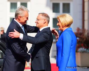 [VIDEO] Prezydenci Polski i Litwy o współpracy na rzecz bezpieczeństwa