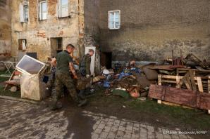 [VIDEO] Andrzej Duda z wizytą na terenach powodziowych