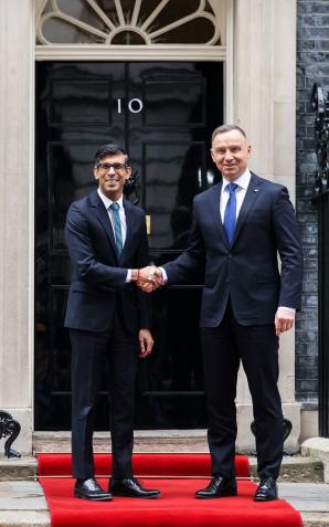Londyn. Spotkanie Andrzeja Dudy z Premierem Wielkiej Brytanii