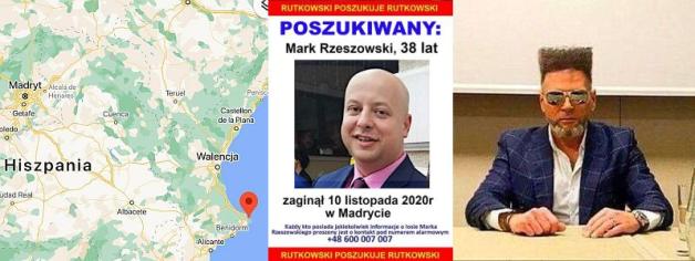Najnowsze ustalenia Biura Rutkowski: Zaginiony Marek Rzeszowski był na zjeździe do Alicante, 10 min od domu. Zniknął wraz z grafitowym Oplem Mokka na hiszpańskich nr rej. 4638KKS!