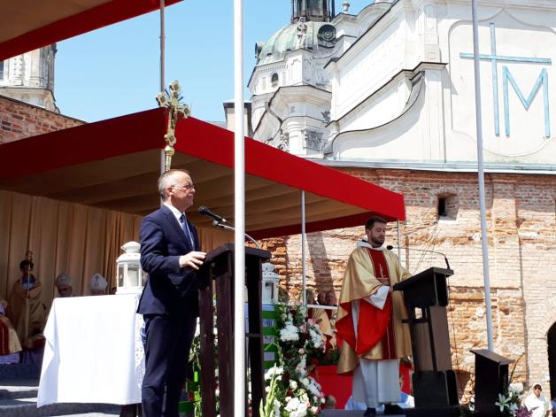Wizyta wiceministra Jarosława Sellina w Berdyczowie na Ukrainie
