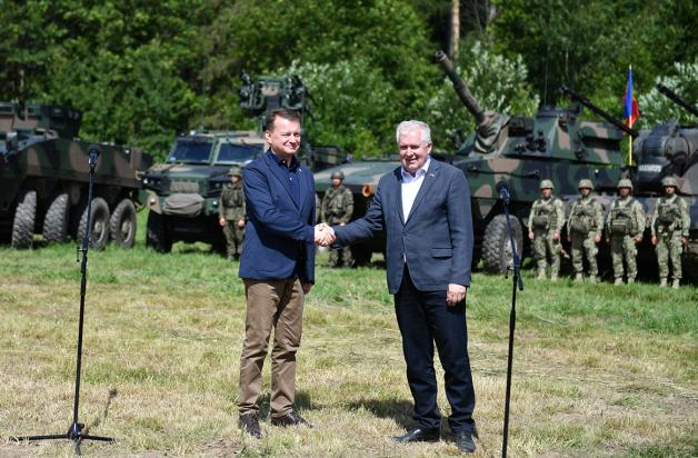 [VIDEO] Przesmyk suwalski jest bezpieczny dzięki służbie żołnierzy. Spotkanie z prezydentem Litwy i szefem litewskiego resortu obrony
