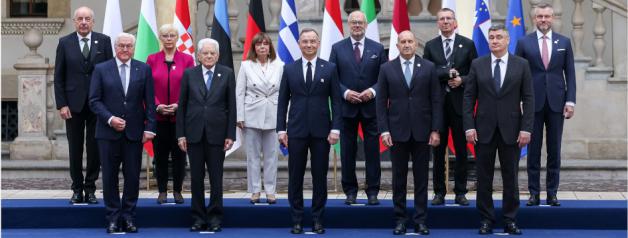 O priorytetach zbliżającej się prezydencji Polski  w Radzie UE,   w obliczu globalnych wyzwań,  tematami rozmów przywódców uczestniczących  w szczycie Grupy Arraiolos